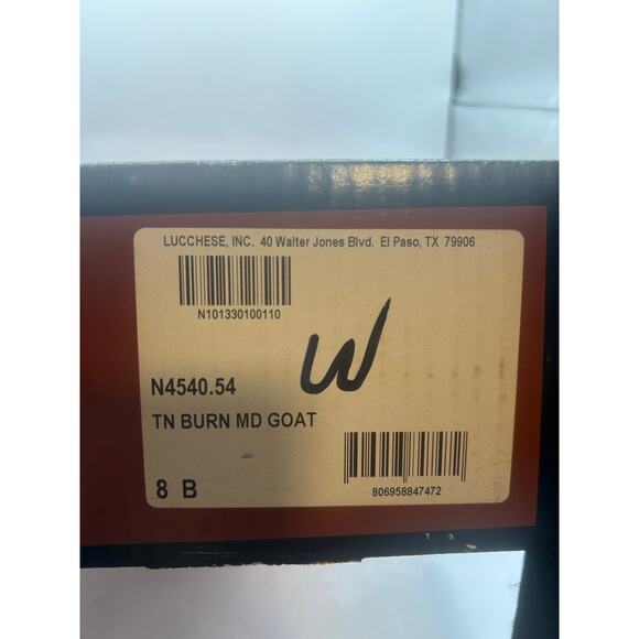 Lucchese 1883  Tan Brown Mad Dog Goat Western women’s 8 B Boots  Snip Toe - Picture 13 of 13